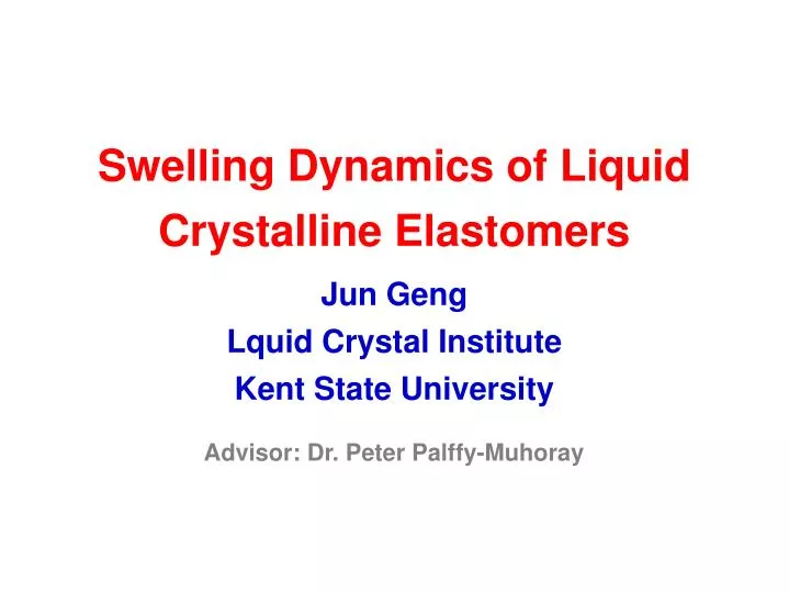 jun geng lquid crystal institute kent state university