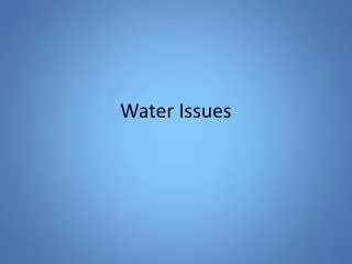 Water Issues