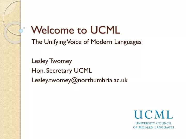 welcome to ucml