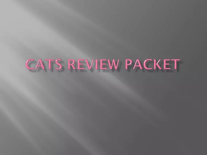 cats review packet