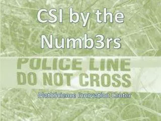 CSI by the Numb3rs