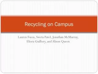 Recycling on Campus