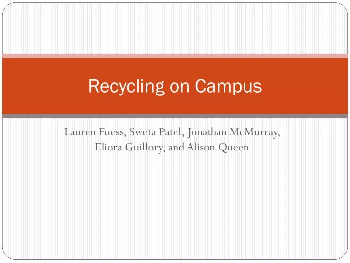 recycling on campus
