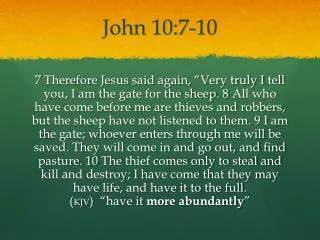 John 10:7-10
