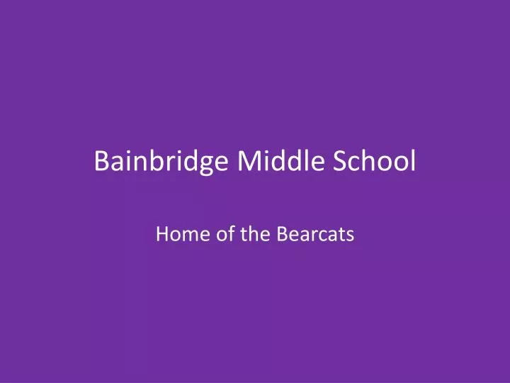 bainbridge middle school