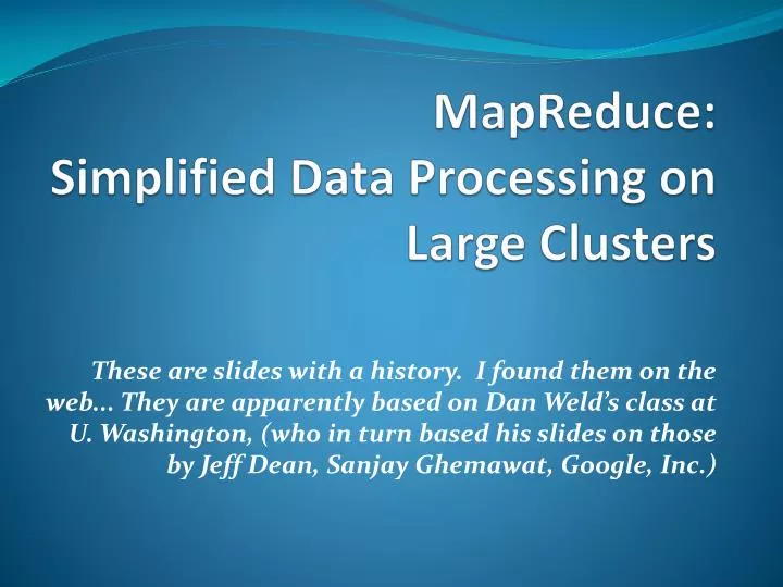 mapreduce simplified data processing on large clusters