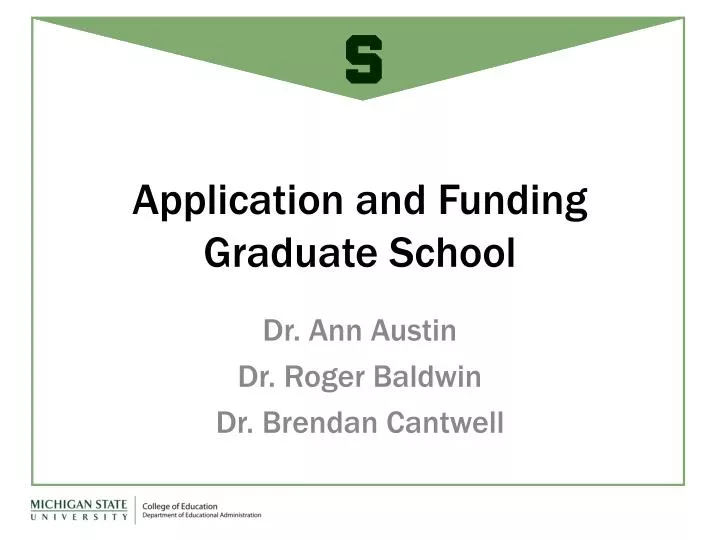 application and funding graduate school