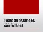 Toxic Substances control act. - slide 1