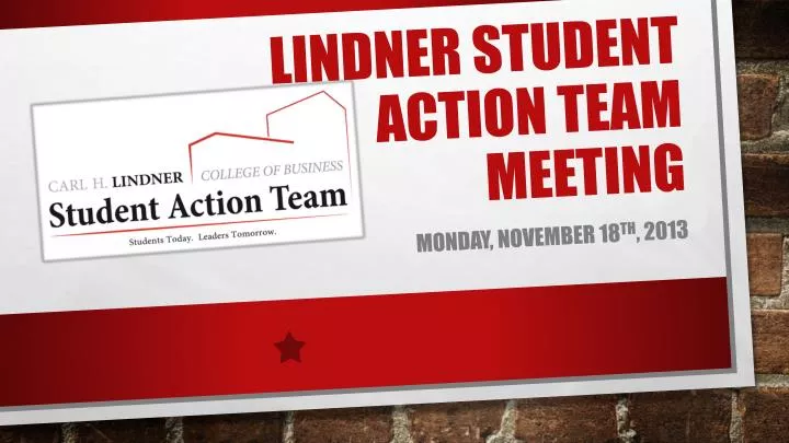 lindner student action team meeting