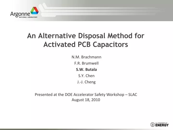 an alternative disposal method for activated pcb capacitors