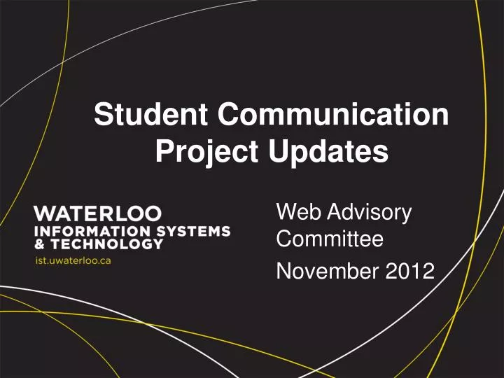student communication project updates