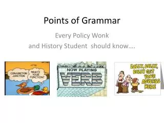 Points of Grammar