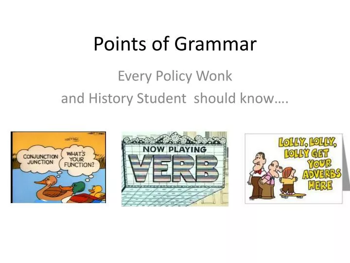 points of grammar