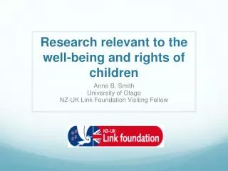 R esearch relevant to the well-being and rights of children