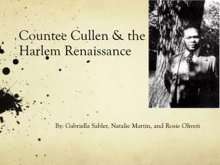 Countee Cullen &amp; the Harlem Renaissance