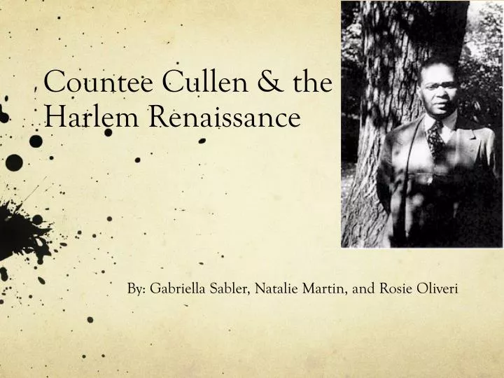 countee cullen the harlem renaissance
