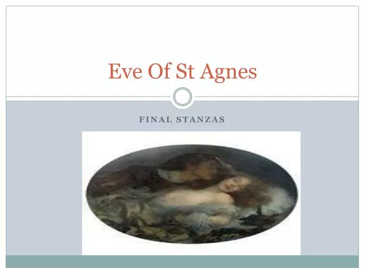 eve of st agnes
