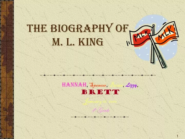 the biography of m l king