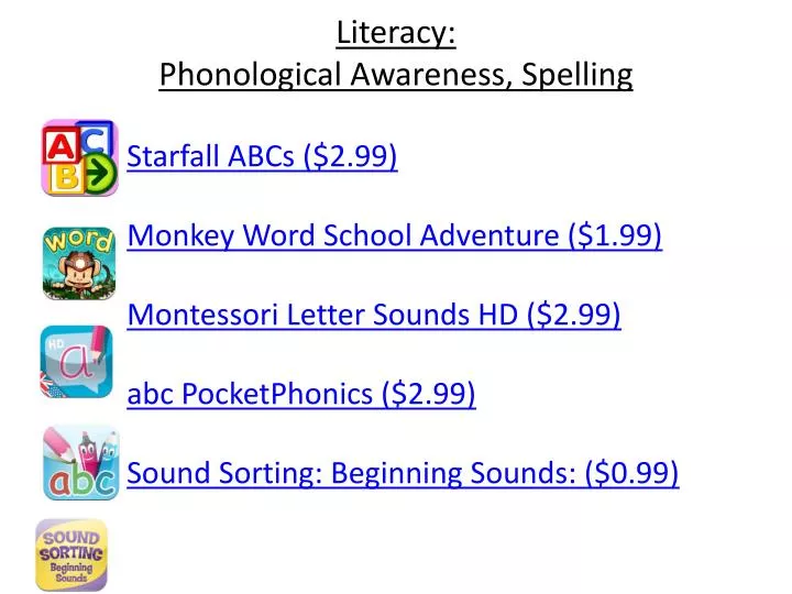 literacy phonological awareness spelling