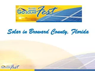 Solar in Broward County, Florida