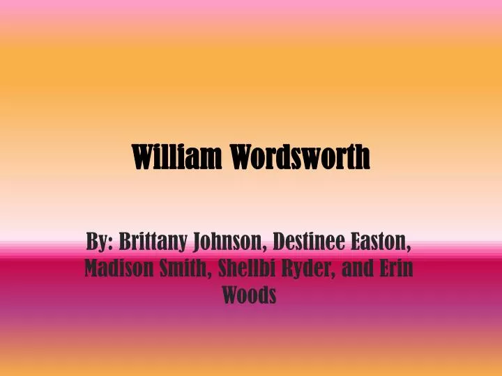 william wordsworth