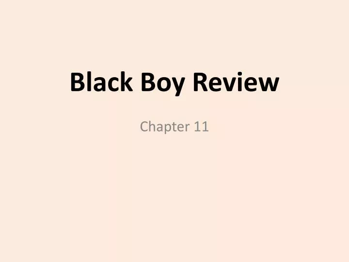 black boy review