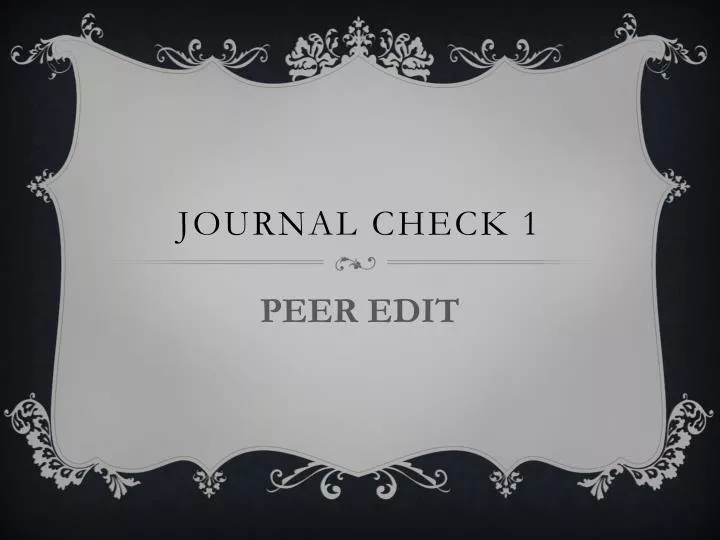 journal check 1
