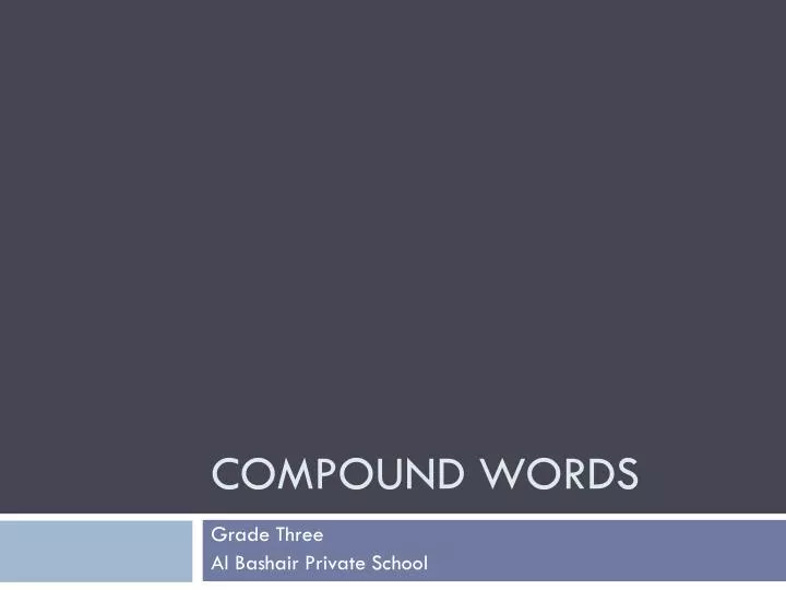 compound words