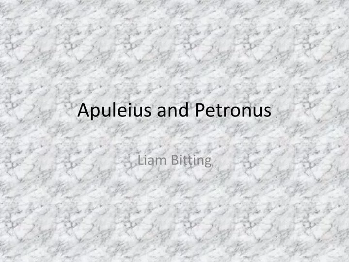 apuleius and petronus