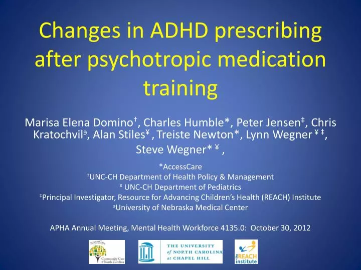 changes in adhd prescribing after psychotropic medication training