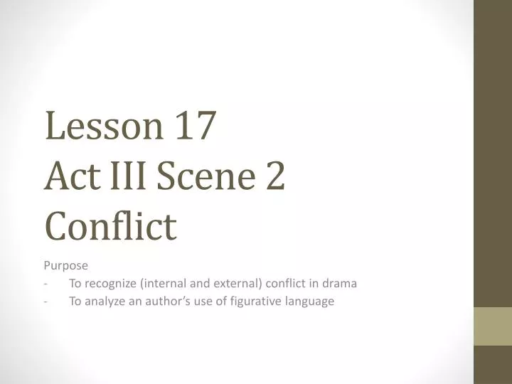 lesson 17 act iii scene 2 conflict