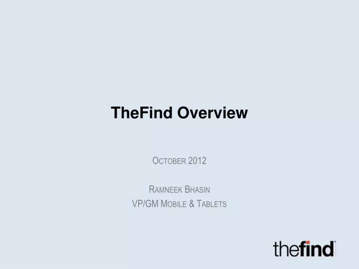 thefind overview