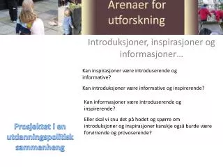 introduksjoner inspirasjoner og informasjoner