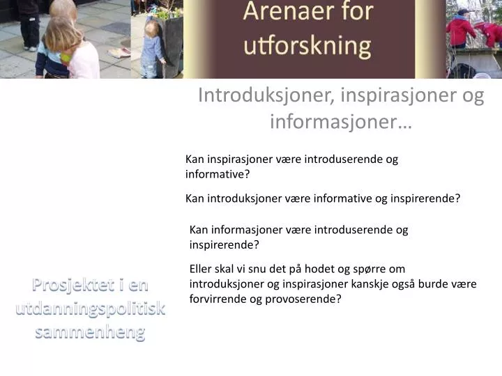 introduksjoner inspirasjoner og informasjoner