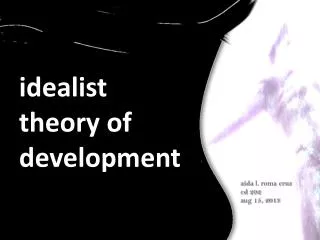idealist theory of development