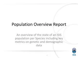 Population Overview Report