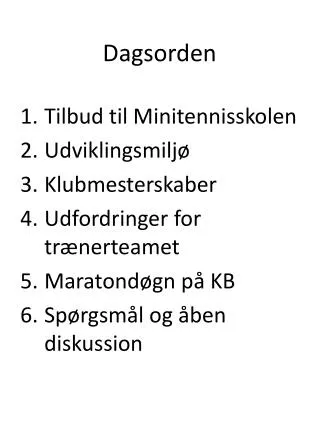 dagsorden