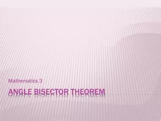 Angle Bisector theorem