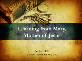 Learning from Mary , M other of Jesus