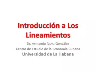 introducci n a los lineamientos