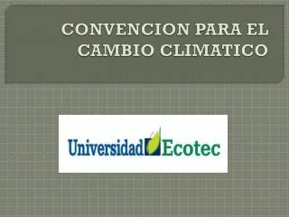 convencion para el cambio climatico