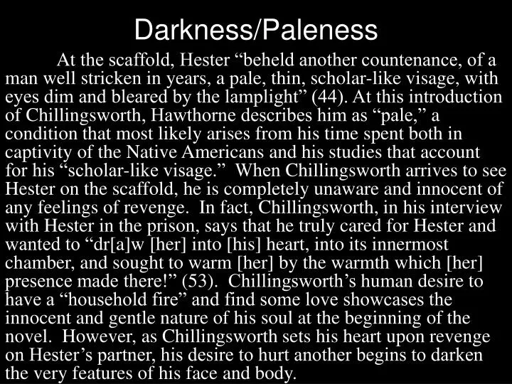 darkness paleness