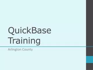 QuickBase Training