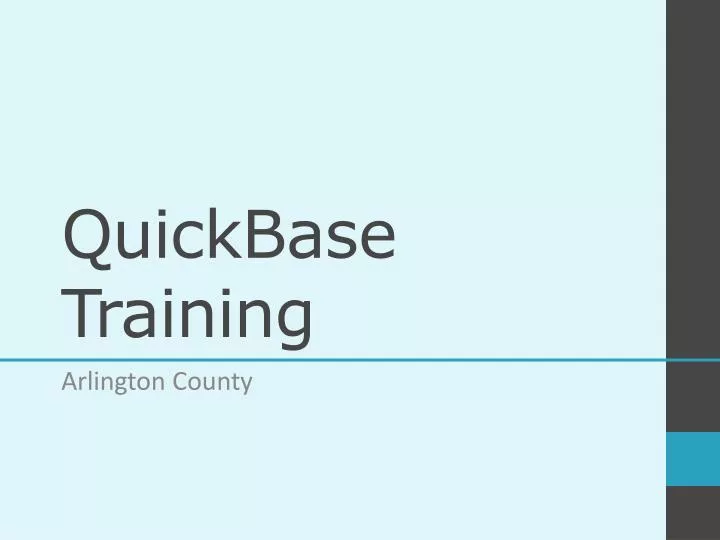 quickbase training