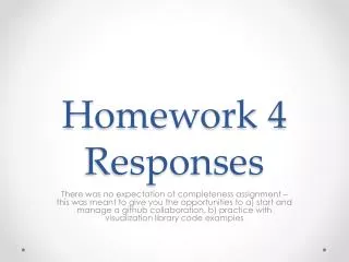 Homework 4 Responses