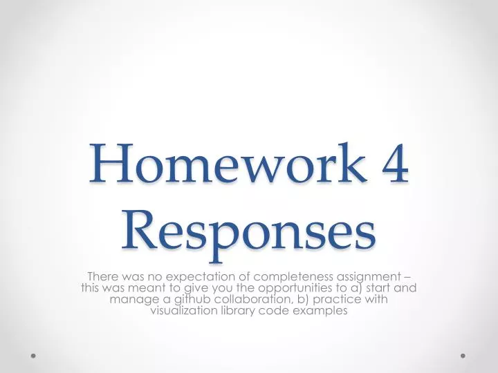 homework 4 responses