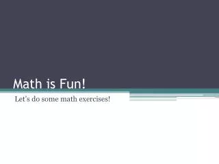 Math is Fun!