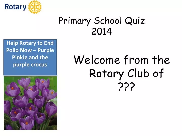 primary school quiz 2014