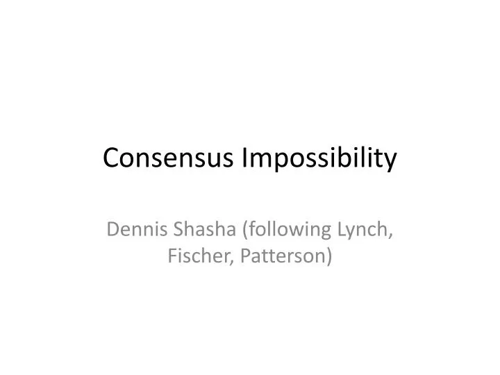 consensus impossibility