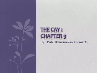 The Cay : chapter 9